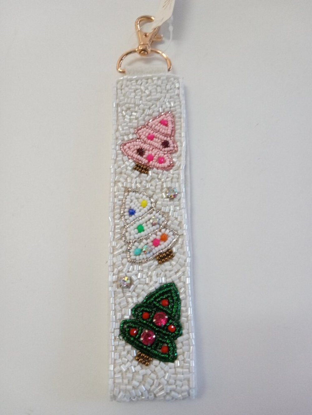 Viola 6.5-Inch Beaded Christmas Keychain | Holiday Gift-omg946